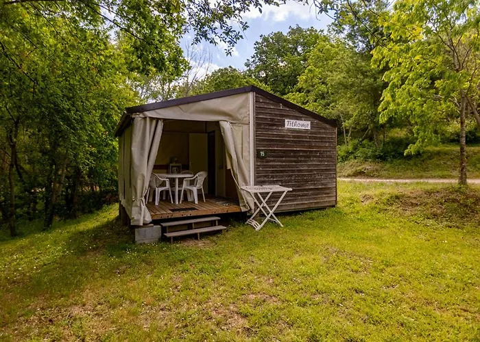 Tente Toile & Bois - 2 Chambres, Terrasse - Api-1-52-789 Campingplatz Fenouillet (Pyrenees-Orientales)
